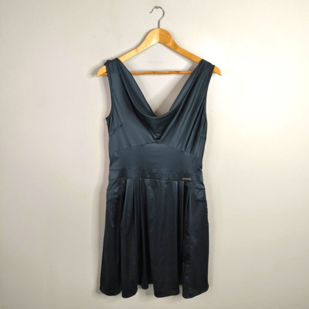 Rare John Galliano Runway Satin Draped Luxury Whimsigoth Y2K 90s Dress L